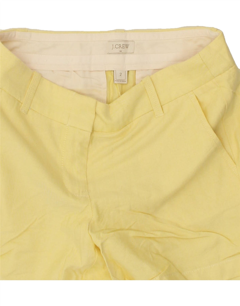 J. CREW Womens Chino Shorts US 2 XS W30  Yellow Cotton | Vintage J. Crew | Thrift | Second-Hand J. Crew | Used Clothing | Messina Hembry 