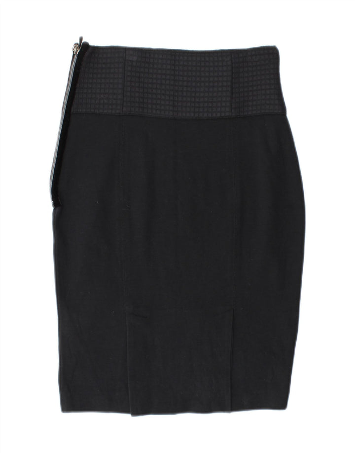 Pinko Womens Pencil Skirt UK 12 Medium W28 Black Viscose