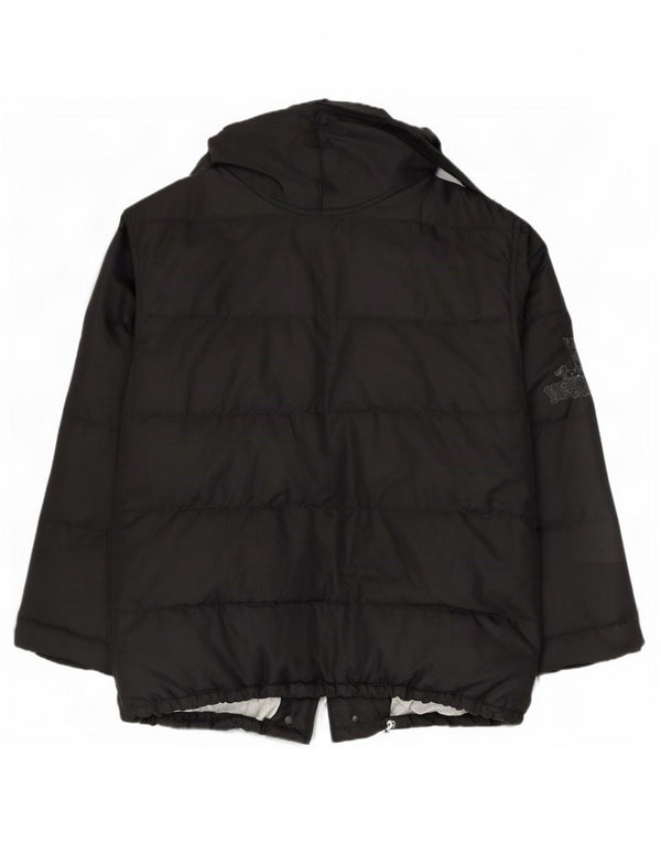 Iceberg Mens Hooded Padded Jacket IT 50 Large Black Polyamide