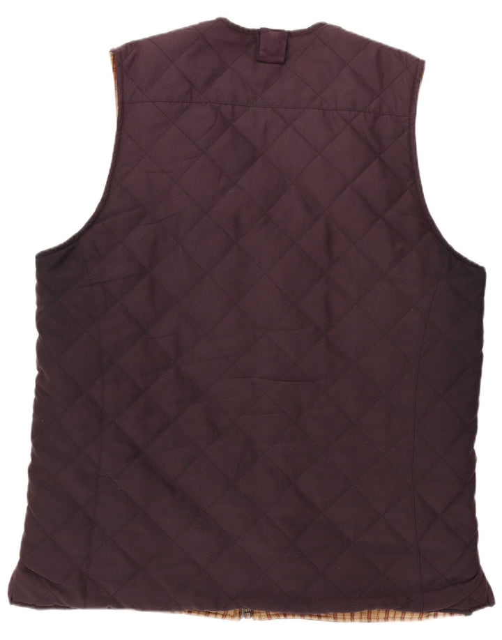Musto Womens Quilted Gilet UK 16 Large Purple Polyester