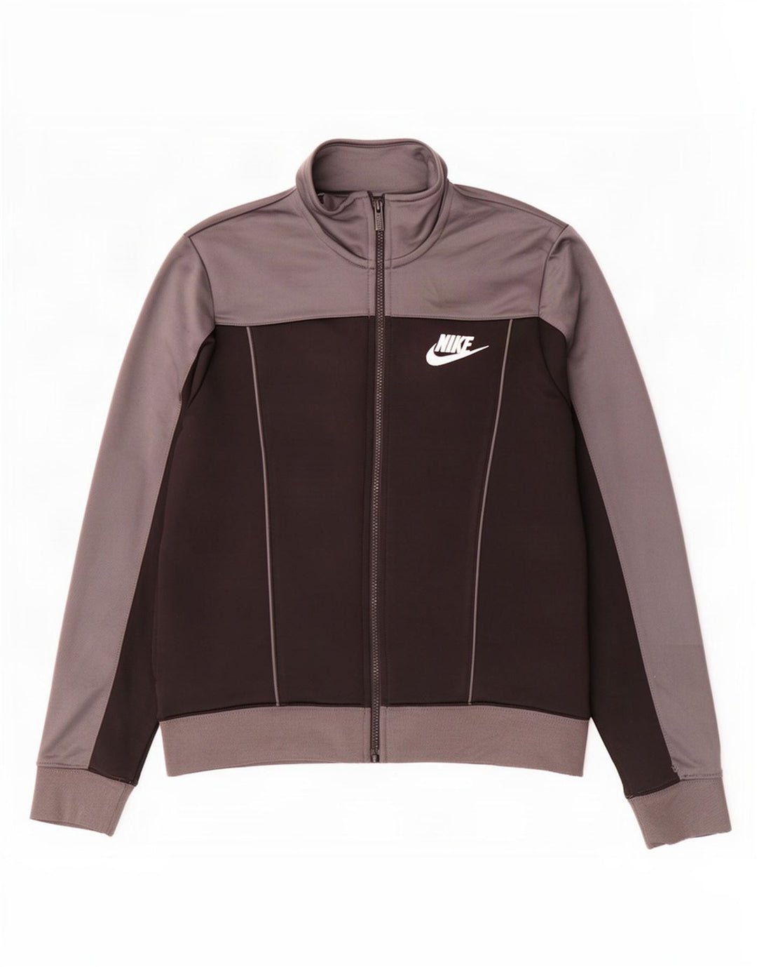 Nike Mens Tracksuit Top Jacket Medium Black Colourblock Polyester