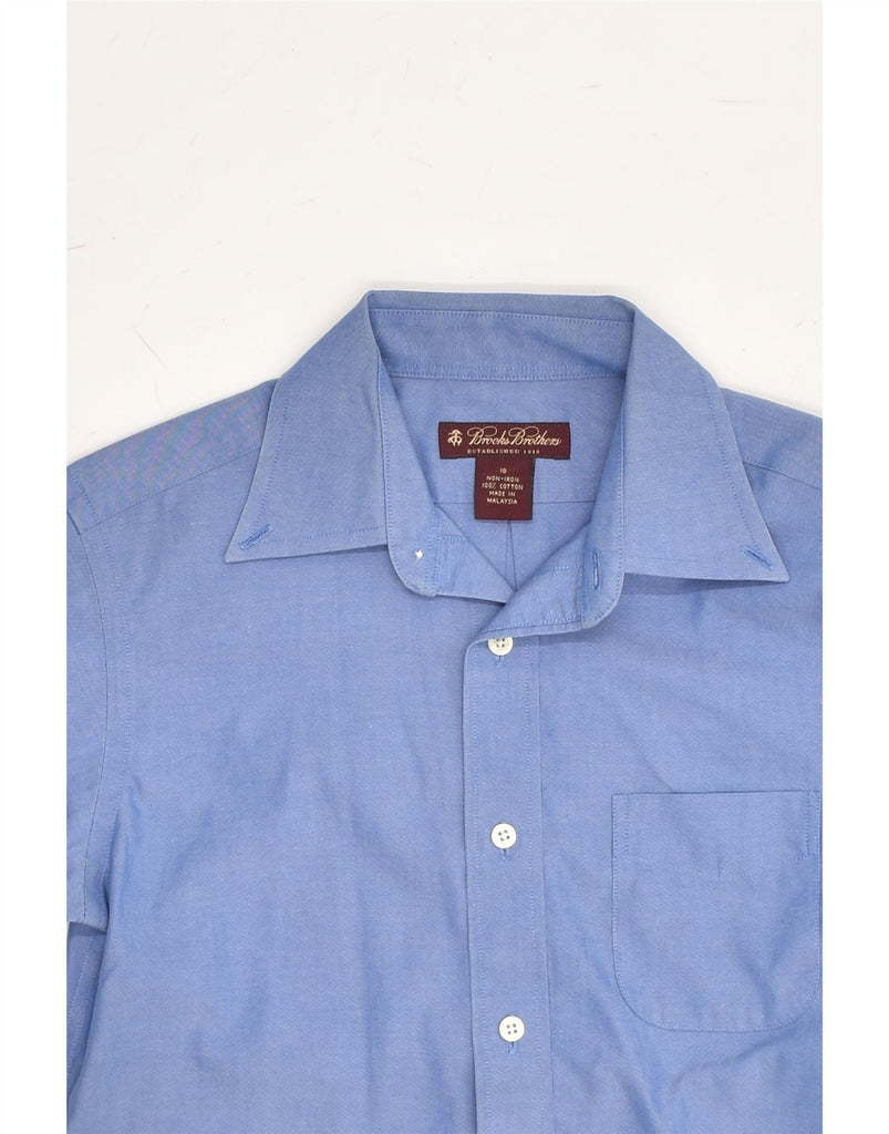 BROOKS BROTHERS Boys NON - IRON Shirt 9-10 Years Blue Cotton | Vintage Brooks Brothers | Thrift | Second-Hand Brooks Brothers | Used Clothing | Messina Hembry 