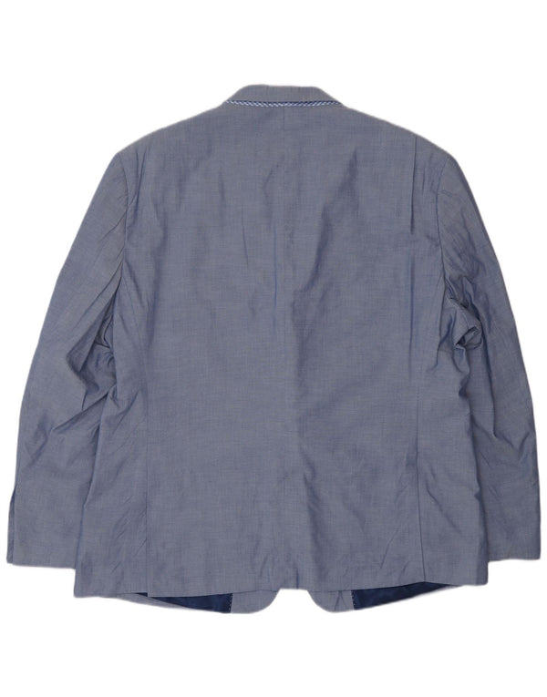 Tommy Hilfiger Mens 2 Button Blazer Jacket UK 46 3XL Blue Cotton