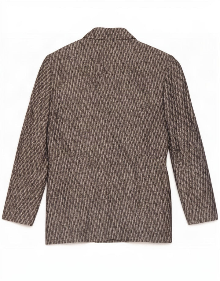 Regina Schrecker Womens 1 Button Blazer Jacket IT 44 Medium Grey Striped