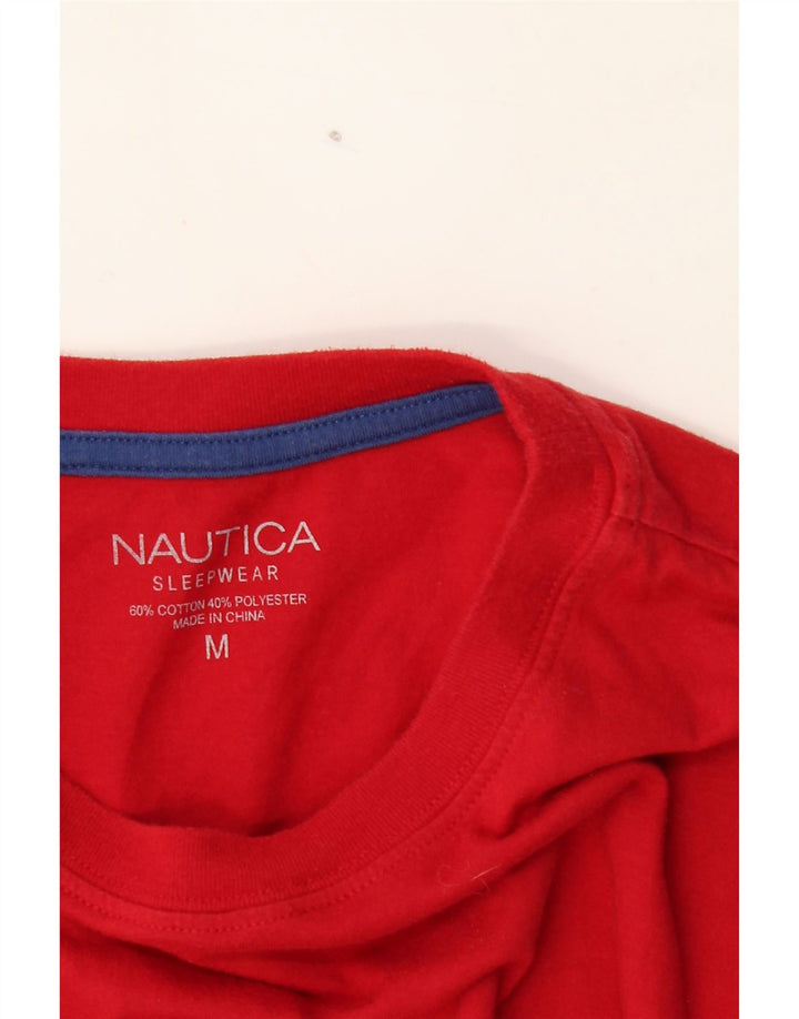 NAUTICA Mens Sleepwear T-Shirt Top Medium Red Cotton Vintage Nautica and Second-Hand Nautica from Messina Hembry 