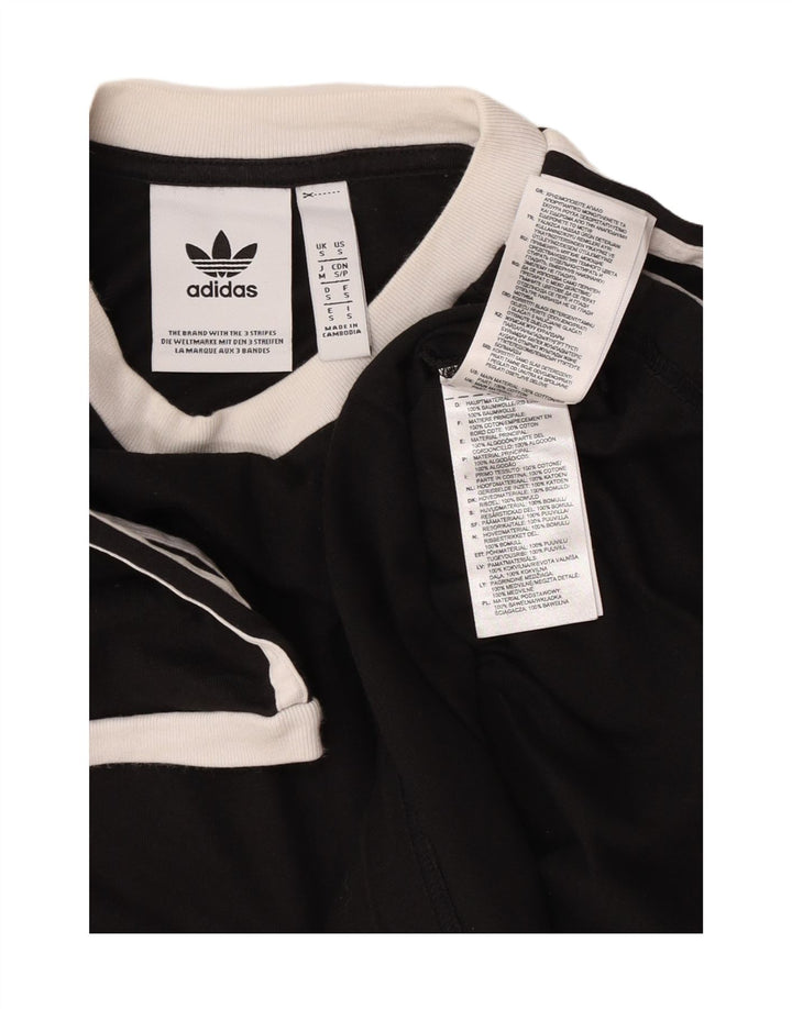 Adidas Mens T-Shirt Top Small Black Cotton
