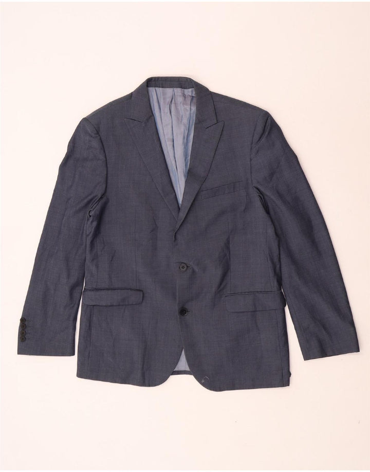 Dkny Mens 2 Button Blazer Jacket UK 42 XL Navy Blue Wool