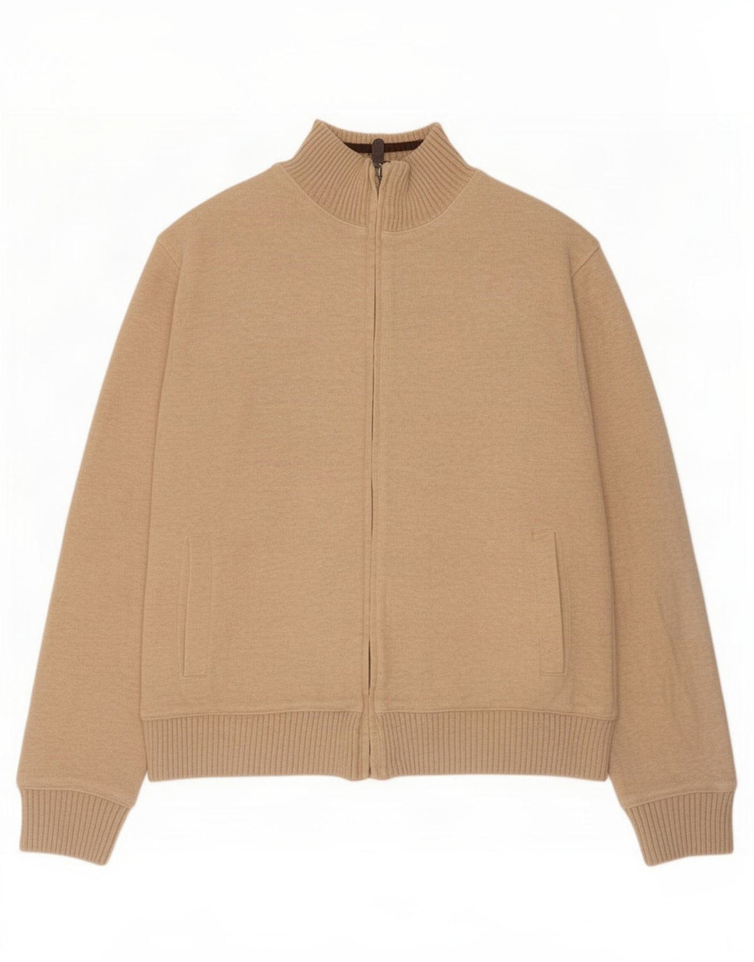 Marks & Spencer Mens Blue Harbour Sherpa Tracksuit Top Jacket Large Beige