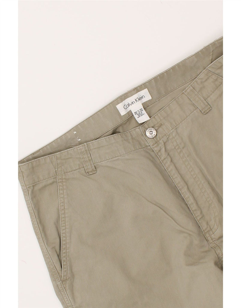 CALVIN KLEIN Mens Straight Chino Trousers W32 L30 Grey Cotton | Vintage Calvin Klein | Thrift | Second-Hand Calvin Klein | Used Clothing | Messina Hembry 
