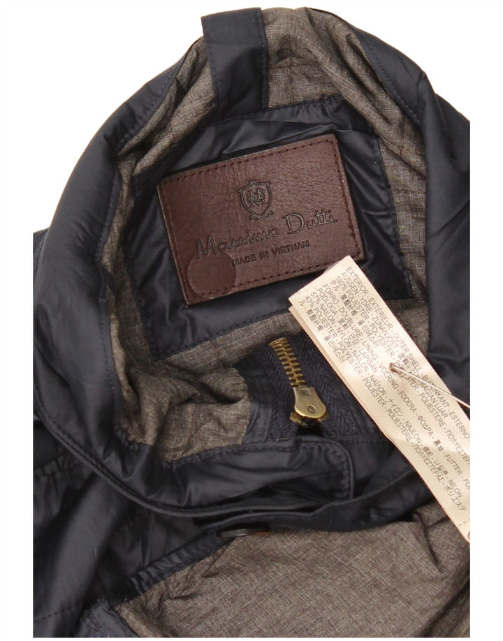 Massimo Dutti Mens Gilet UK 40 Large Navy Blue Polyester