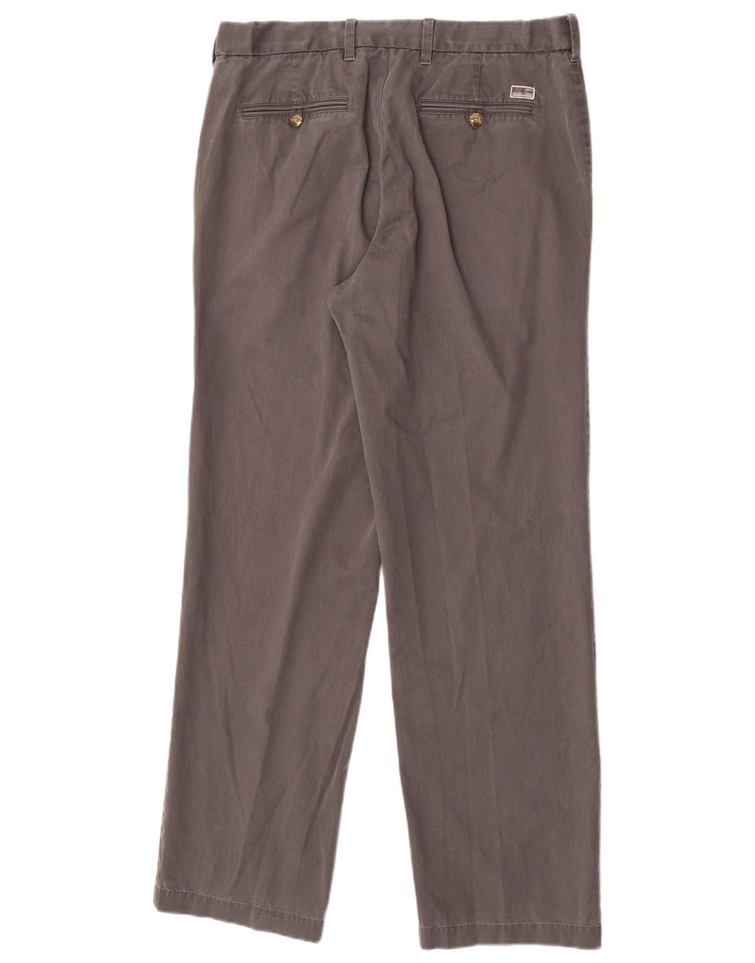 Marks & Spencer Mens Blue Harbour Straight Chino Trousers W34 L33 Grey