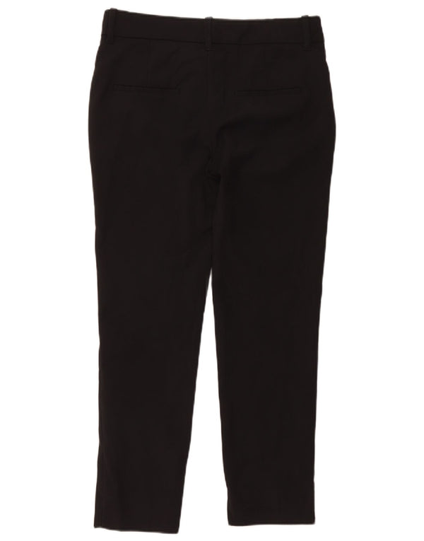 Zara Womens Slim Chino Trousers EU 36 XS W26 L27 Black Cotton