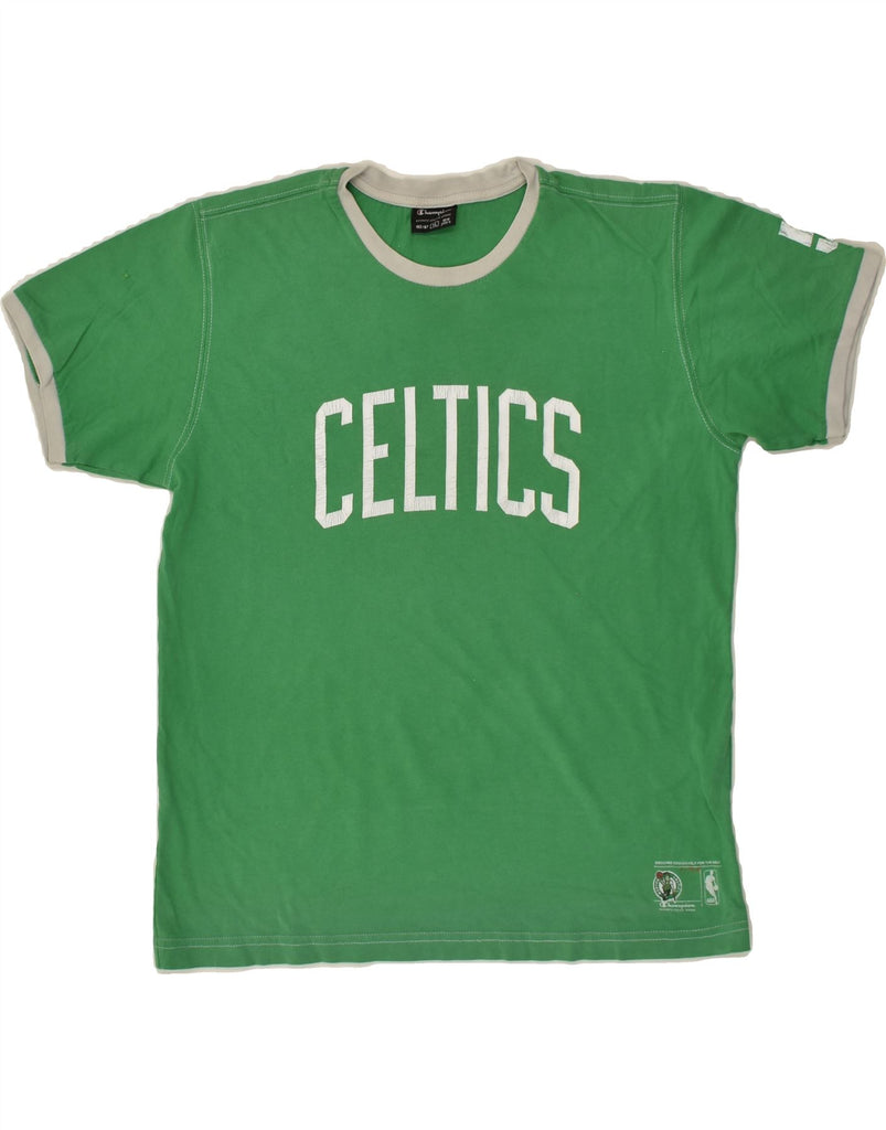 CHAMPION Boys Celtics Graphic T-Shirt Top 13-14 Years XL Green Cotton | Vintage Champion | Thrift | Second-Hand Champion | Used Clothing | Messina Hembry 