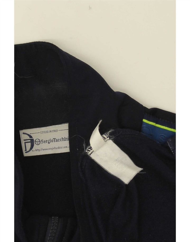 Sergio Tacchini Mens Tracksuit Top Jacket IT 54 XL Navy Blue Colourblock
