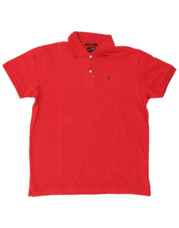 Marlboro Classics Mens Slim Fit Polo Shirt Medium Red