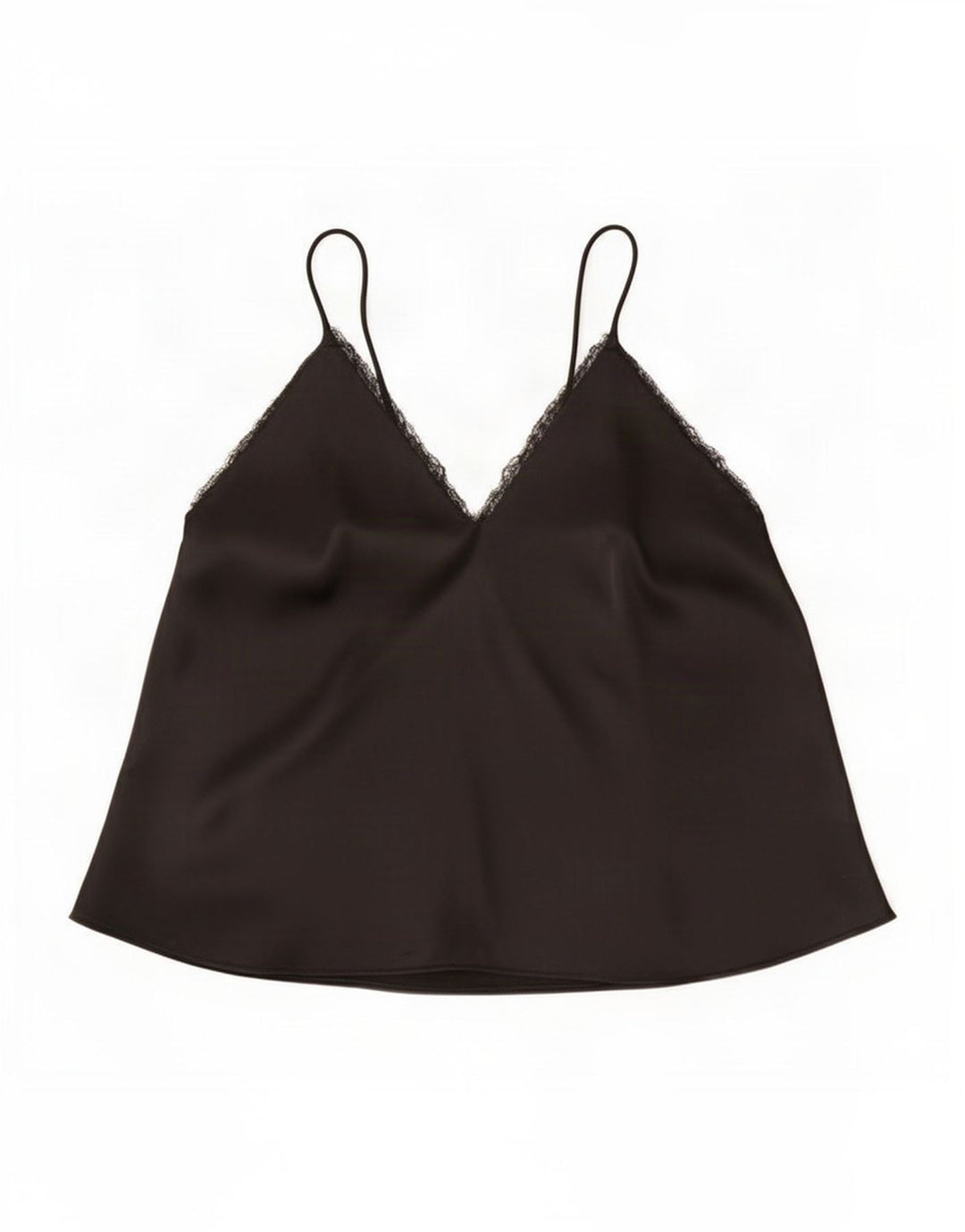 Zara Womens Crop Cami Top UK 14 Large Black Polyester