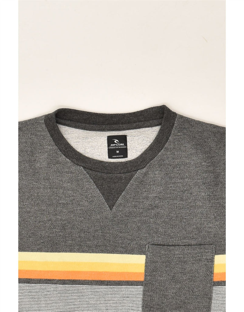 RIP CURL Mens Sweatshirt Jumper Medium Grey Colourblock | Vintage Rip Curl | Thrift | Second-Hand Rip Curl | Used Clothing | Messina Hembry 