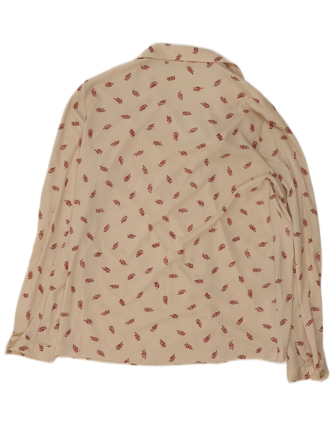 Vintage Womens Shirt UK 16 Large Beige Floral