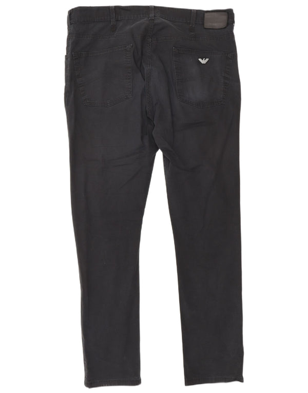Armani Mens Slim Casual Trousers W40 L30 Black