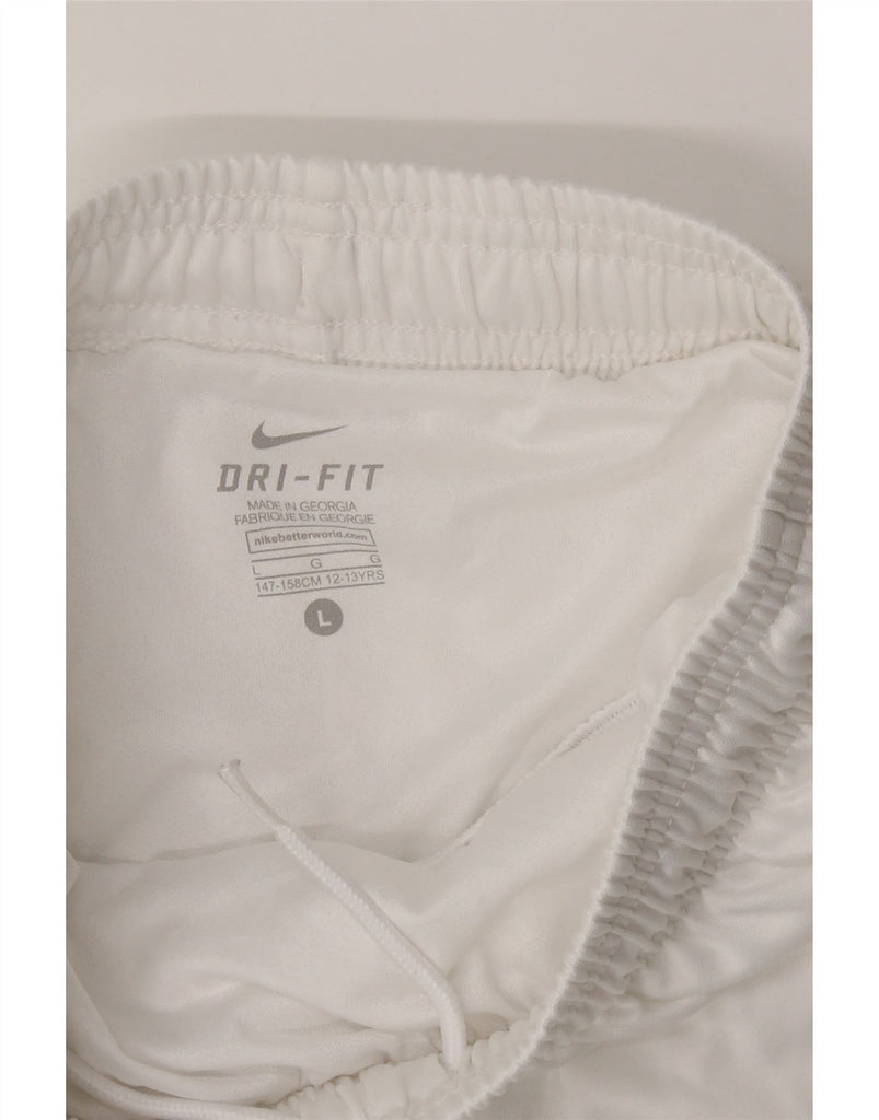 NIKE Boys Dri Fit Sport Shorts 12-13 Years Large  White Polyester Vintage Nike and Second-Hand Nike from Messina Hembry 
