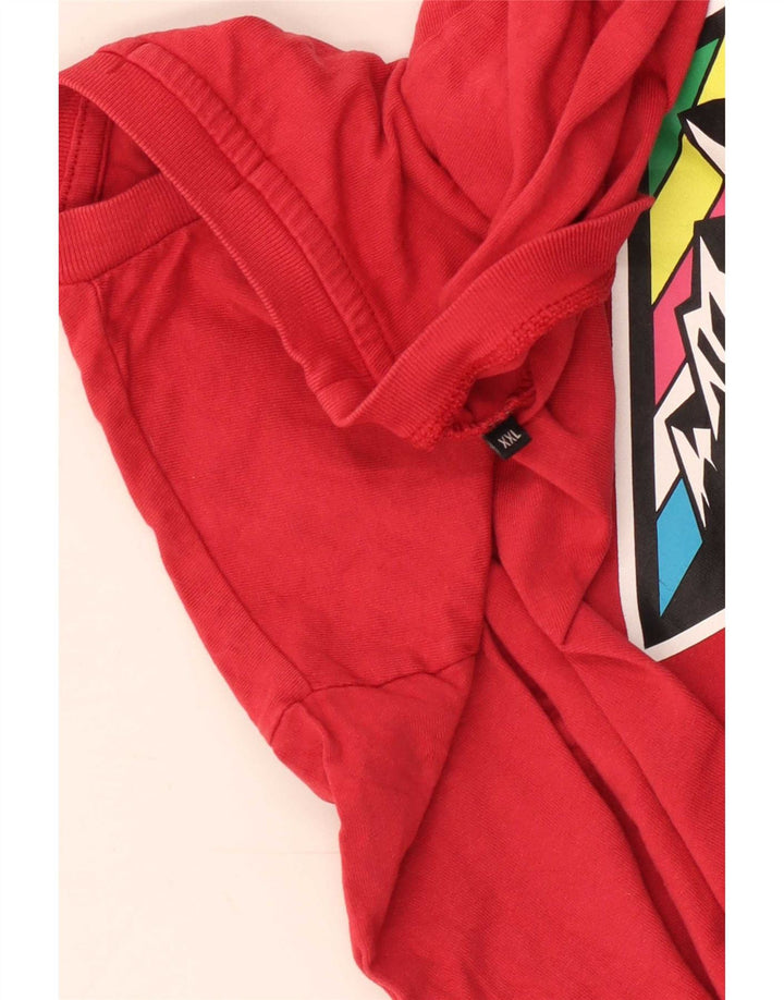 Replay Mens Graphic T-Shirt Top 2XL Red Cotton