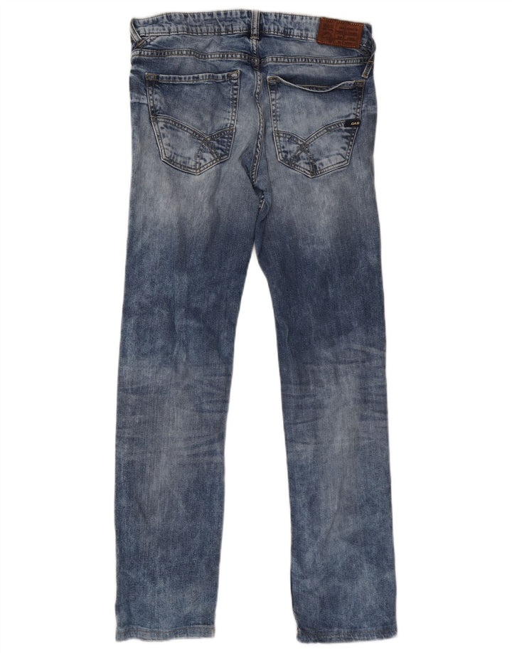 Gas Womens Straight Jeans W32 L30 Blue Cotton