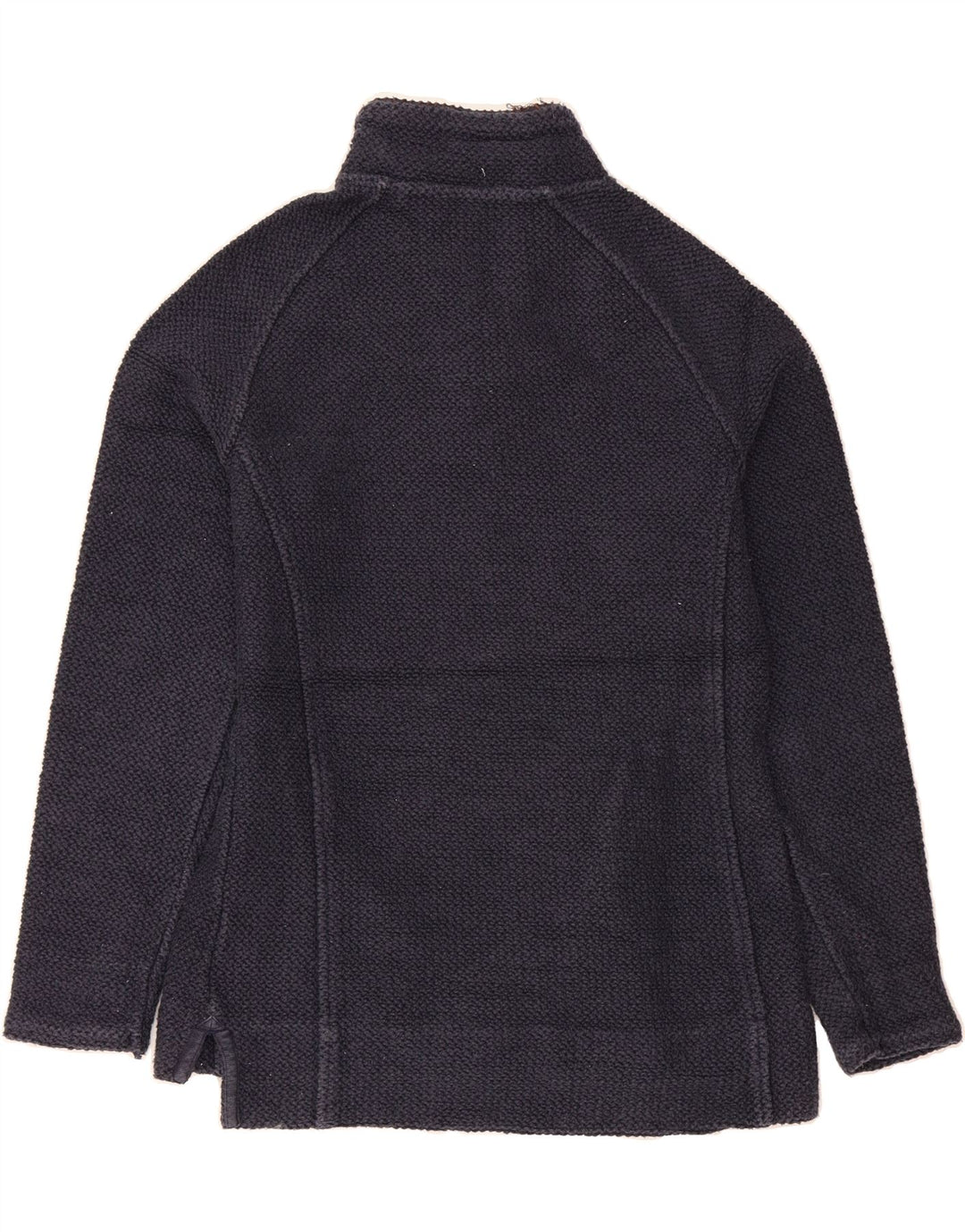 WEIRD FISH Womens Zip Neck Sweatshirt Jumper UK 12 Medium  Navy Blue Vintage Weird Fish and Second-Hand Weird Fish from Messina Hembry 
