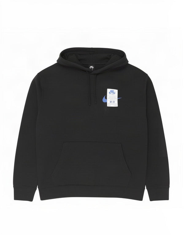 Nike Mens Graphic Hoodie Jumper 3XL Black Cotton