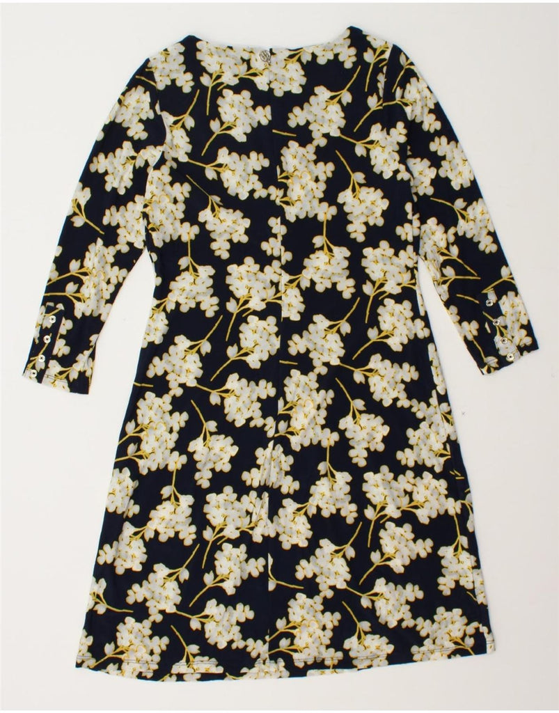 TOMMY HILFIGER Womens Long Sleeve A-Line Dress US 4 Small Black Floral Vintage Tommy Hilfiger and Second-Hand Tommy Hilfiger from Messina Hembry 