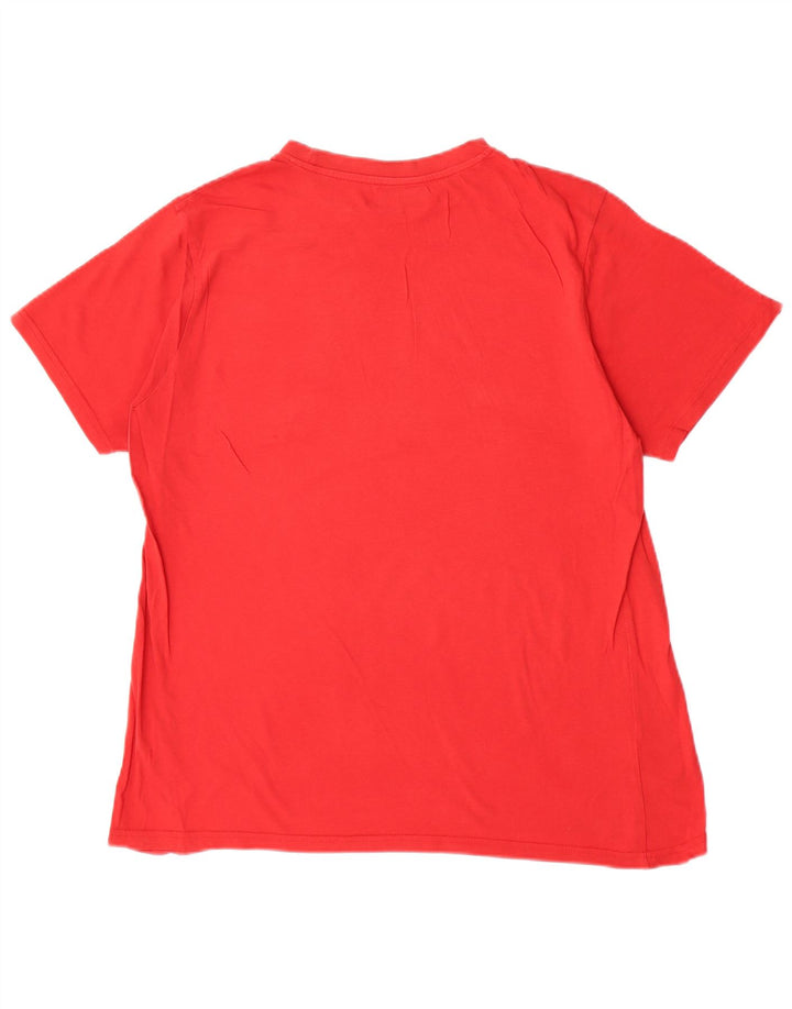 Kappa Mens Graphic T-Shirt Top Large Red Cotton