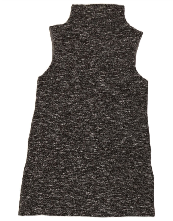 Benetton Womens Sleeveless Shift Dress UK 8 Small Grey Flecked