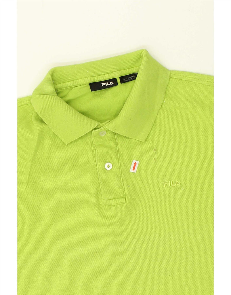 FILA Mens Polo Shirt Medium Green Cotton Vintage Fila and Second-Hand Fila from Messina Hembry 