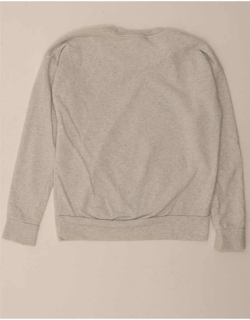 ADIDAS Womens Graphic Sweatshirt Jumper UK 16 Large Grey Vintage Adidas and Second-Hand Adidas from Messina Hembry 