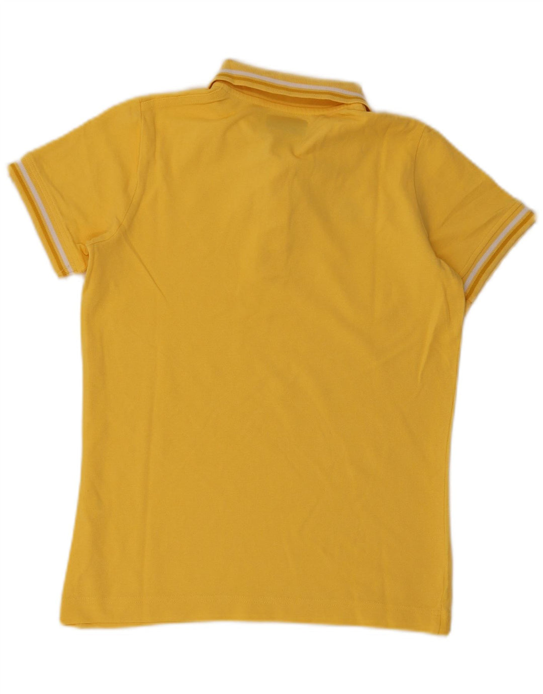 Kappa Womens Polo Shirt UK 14 Large Yellow Striped