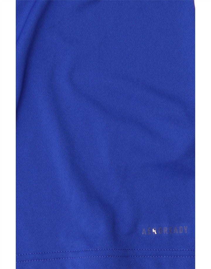 Adidas Mens Aeroready T-Shirt Top Small Blue Colourblock Polyester