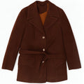 Vintage Womens Suede Jacket UK 14 Medium Brown