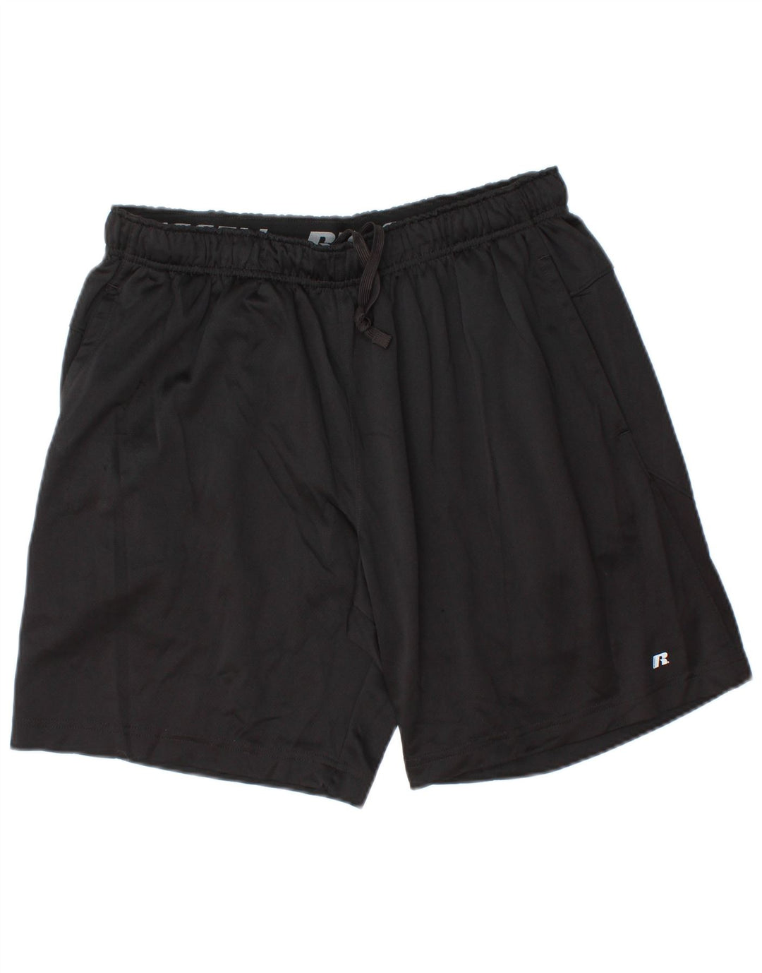 RUSSELL ATHLETIC Mens Dri-Power Sport Shorts Large  Black Polyester