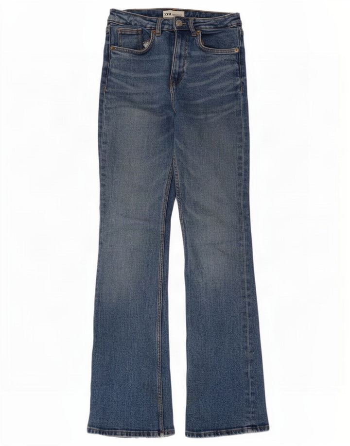 Zara Womens Flared Jeans EU 36 XS W26 L31 Blue