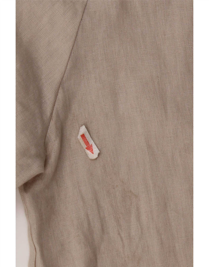 Vintage Womens Shirt Blouse IT 44 Medium Grey Linen