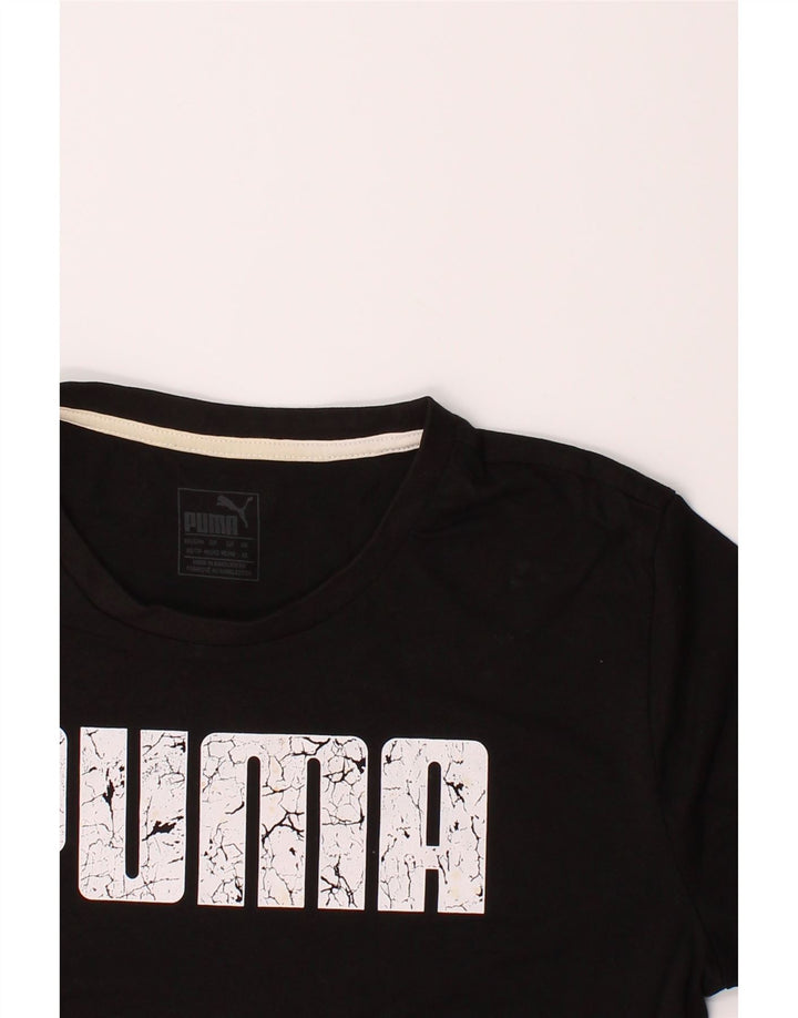 PUMA Mens Graphic T-Shirt Top XS Black Cotton Vintage Puma and Second-Hand Puma from Messina Hembry 