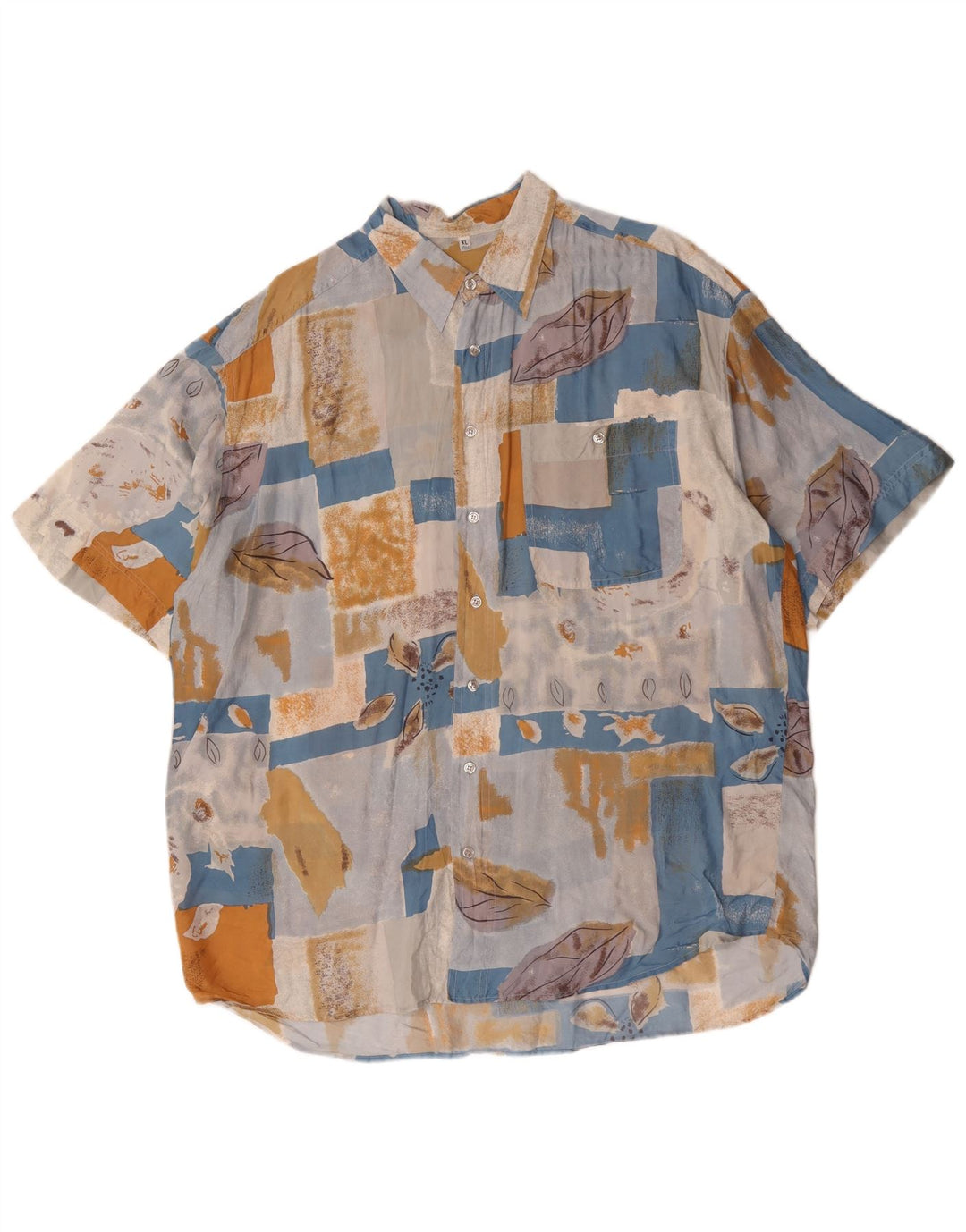 Vintage Mens Abstract Pattern Shirt Size 43/44 XL Multicoloured