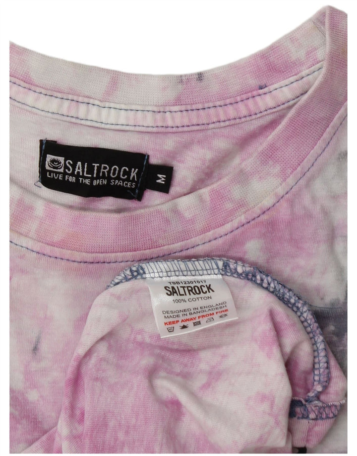 Saltrock Mens Graphic T-Shirt Top Medium Multicoloured Tie Dye Cotton