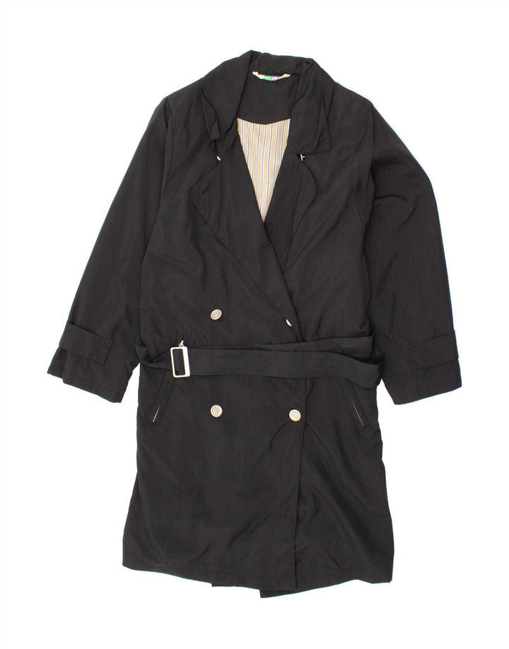 NEW FAST Womens Trench Coat UK 10 Small Black Vintage New Fast and Second-Hand New Fast from Messina Hembry 