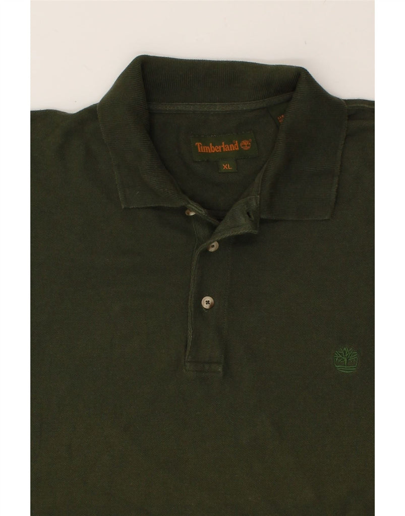 TIMBERLAND Mens Polo Shirt XL Khaki Cotton | Vintage Timberland | Thrift | Second-Hand Timberland | Used Clothing | Messina Hembry 