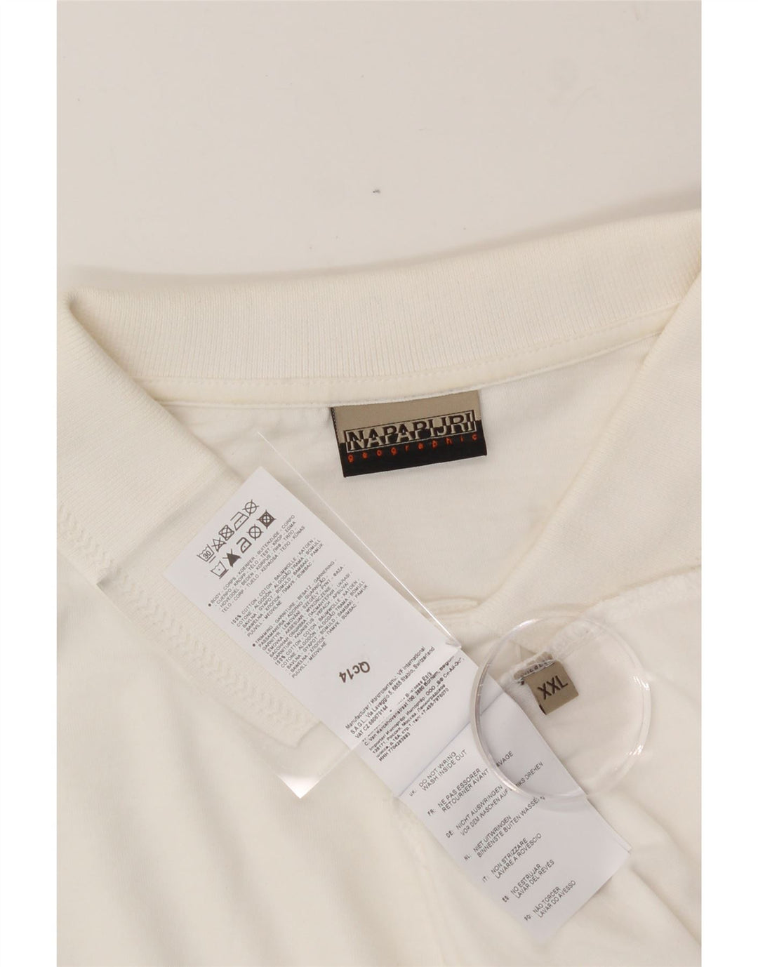 NAPAPIJRI Mens Polo Shirt 2XL White Cotton Vintage Napapijri and Second-Hand Napapijri from Messina Hembry 