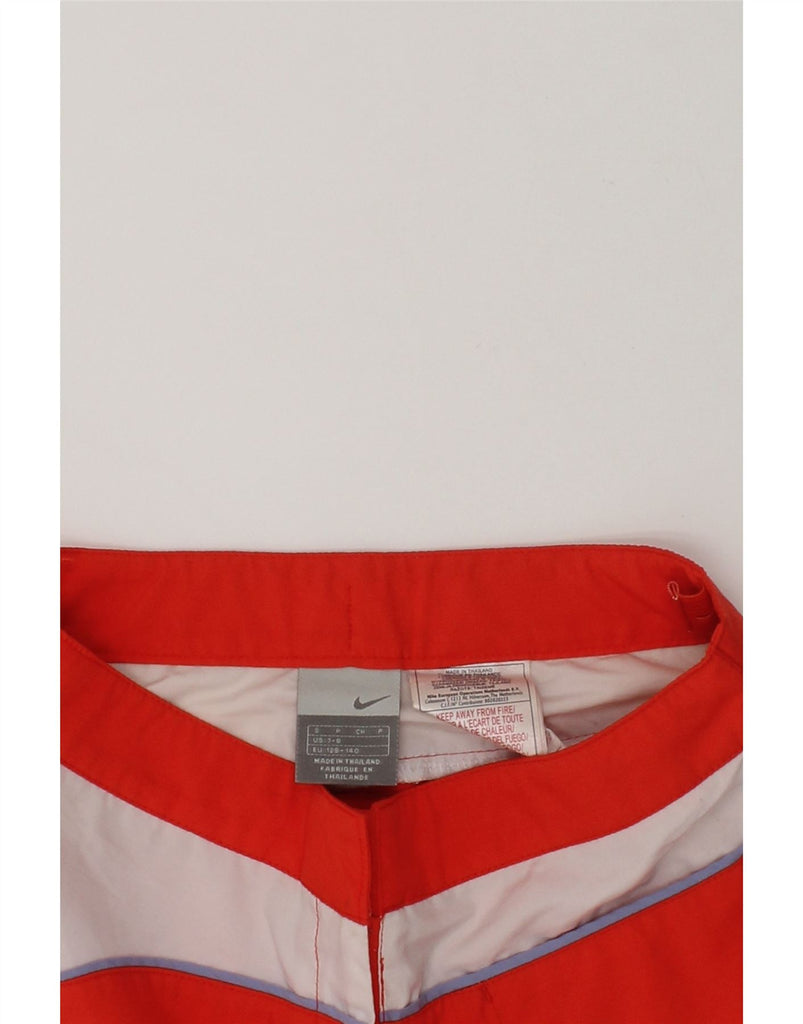 NIKE Boys Sport Shorts 7-8 Years Red Colourblock Polyester | Vintage Nike | Thrift | Second-Hand Nike | Used Clothing | Messina Hembry 