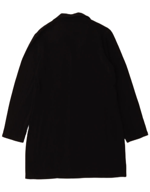 Vintage Womens Overcoat EU 40 Medium Black Polyester