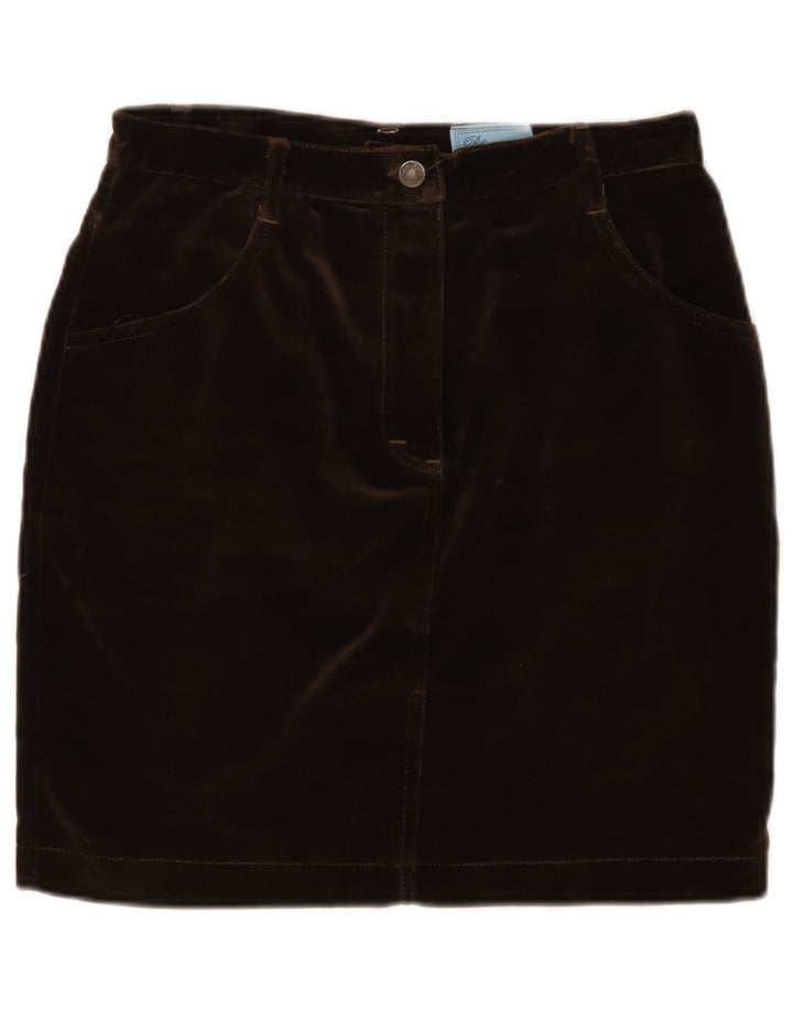 Blumarine Womens Pencil Skirt IT 44 Medium W28 Brown Cotton
