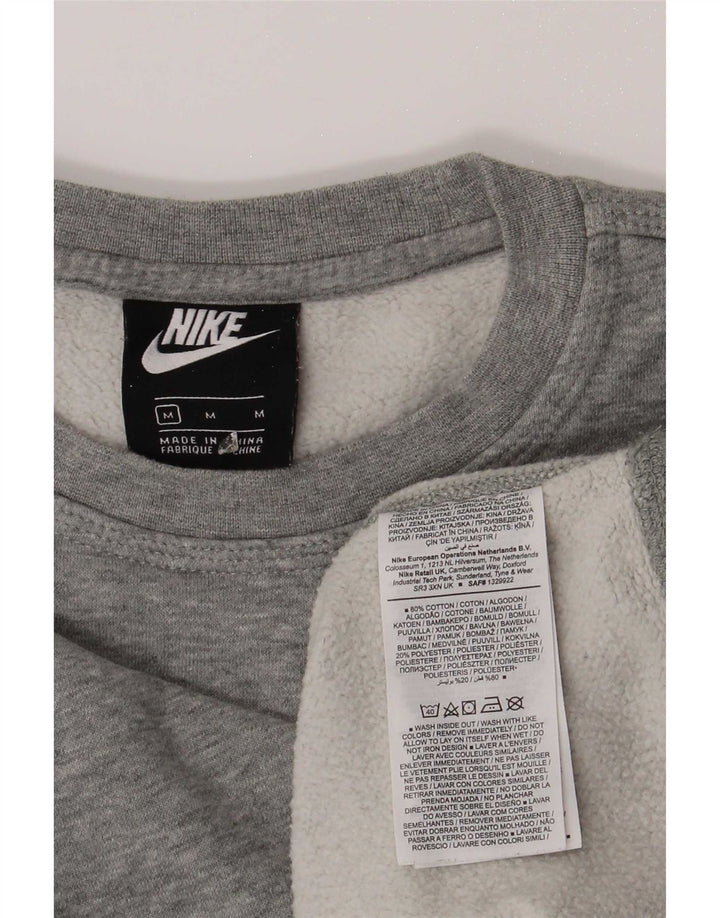 Nike Mens Sweatshirt Jumper Medium Grey Flecked Cotton