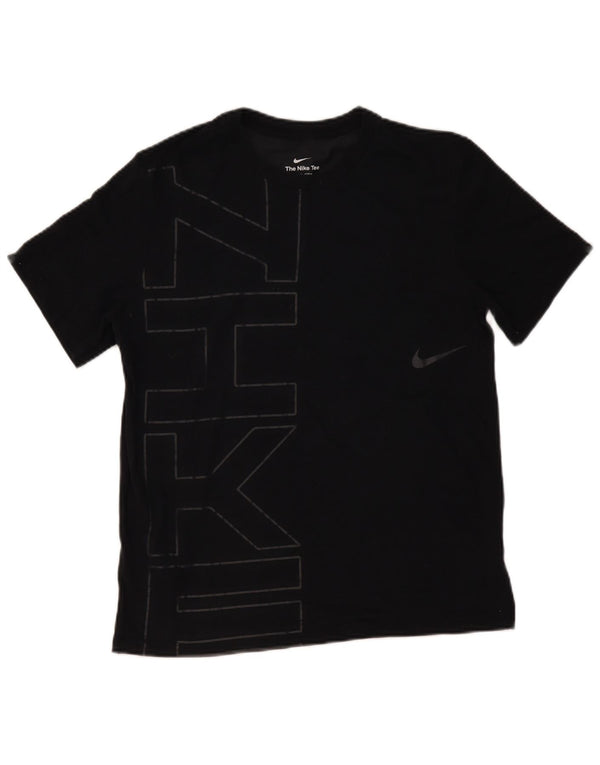 Nike Mens Dri Fit Graphic T-Shirt Top Large Black Cotton
